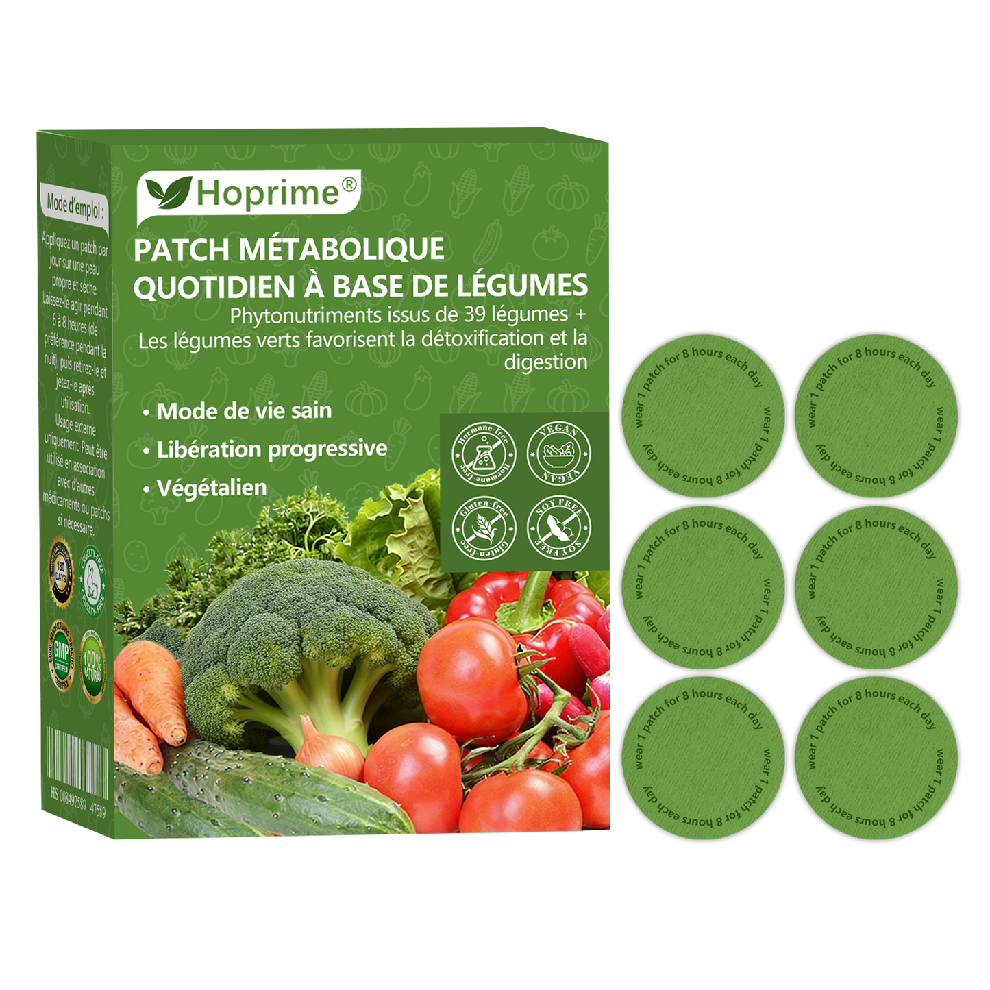 Boutique officielle | 🥦 𝑯𝙤𝒑𝐫𝒊𝙢𝒆® Patch Métabolique Quotidien aux Légumes Extraits de 39 légumes et verdures pour soutenir la détox, la digestion, le métabolisme et l’énergie quotidienne.