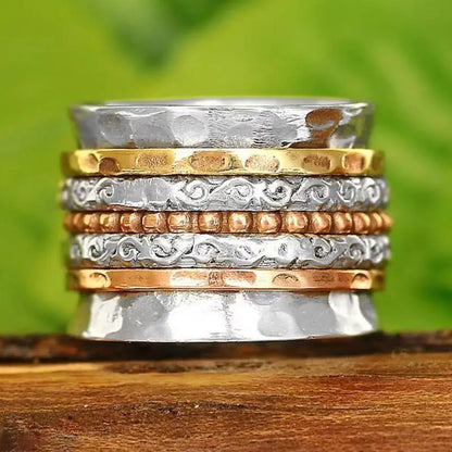 Rotating Ring Spinner Ring For Women Anxiety Reliefs Ring Band Daughter Ring From Mom Adjustable Ring For Women Or Girls