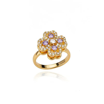 AAA Zircon Simple Geometric Ring Elegant Women's Daily Work Opening Adjustable Rings for Women Bridal Engagement Jewelry Gift