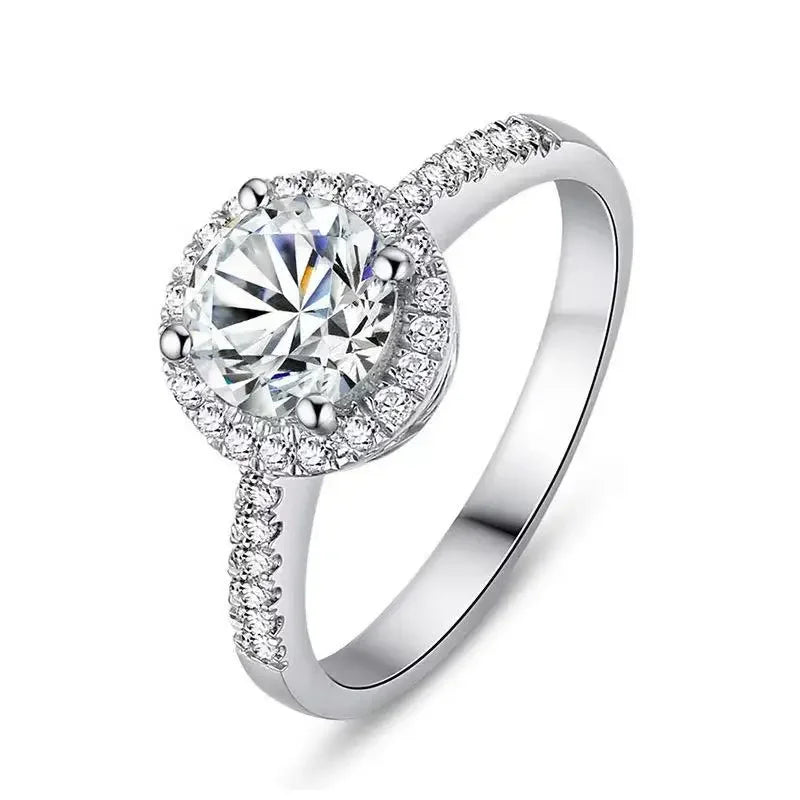 AAA Zircon Simple Geometric Ring Elegant Women's Daily Work Opening Adjustable Rings for Women Bridal Engagement Jewelry Gift