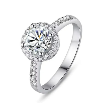 AAA Zircon Simple Geometric Ring Elegant Women's Daily Work Opening Adjustable Rings for Women Bridal Engagement Jewelry Gift