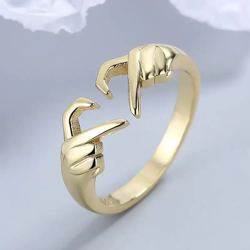AAA Zircon Simple Geometric Ring Elegant Women's Daily Work Opening Adjustable Rings for Women Bridal Engagement Jewelry Gift