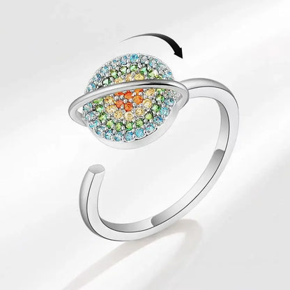 AAA Zircon Simple Geometric Ring Elegant Women's Daily Work Opening Adjustable Rings for Women Bridal Engagement Jewelry Gift