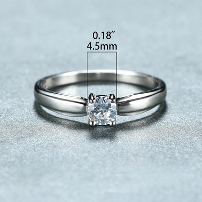 Ring - Classic Four-Claw Design, Exquisite Daily Wear Accessory, Perfect for Banquet, Party, Holiday, Birthday, Wedding