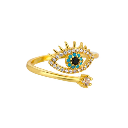 AAA Zircon Simple Geometric Ring Elegant Women's Daily Work Opening Adjustable Rings for Women Bridal Engagement Jewelry Gift